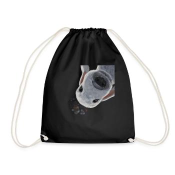 Curieux chien Bedlington Terrier - Sac de sport léger - noir - Devant