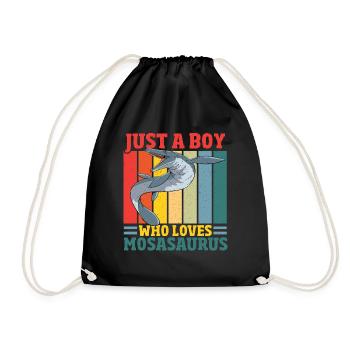 Juste un garçon qui aime Mosasaurus préhistorique - Sac de sport léger - noir - Devant