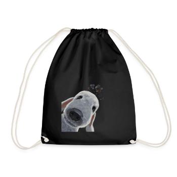 Drôle de chien curieux Bedlington Terrier - Sac de sport léger - noir - Devant