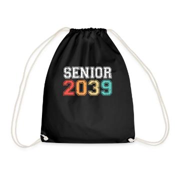 Senior 2039 Abschluss Retro Vintage - Turnbeutel - Schwarz - Vorne