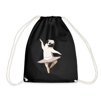 Drôle de ballerine Chien Danse Ballet Carlin - Sac de sport léger - noir - Devant