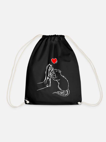 Ratten Hausratten Ratte Kinder Mädchen Jungen - Turnbeutel - Schwarz