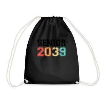 Senior 2039 Retro Jahrgang - Turnbeutel - Schwarz - Vorne