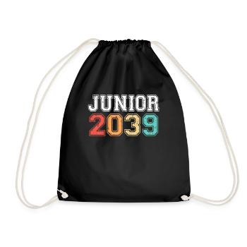 Junior 2039 Abschluss Retro Vintage - Turnbeutel - Schwarz - Vorne