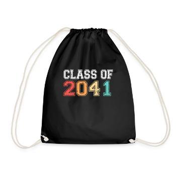 Klasse von 2041 Abschluss Retro Vintage - Turnbeutel - Schwarz - Vorne