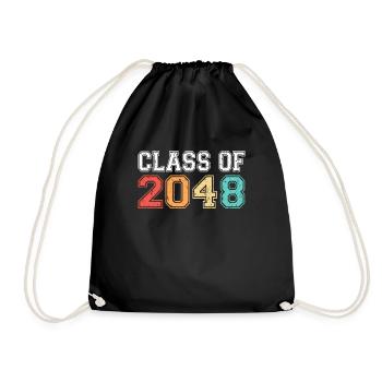 Class Of 2048 Graduation Retro Vintage - Drawstring Bag - black - Front