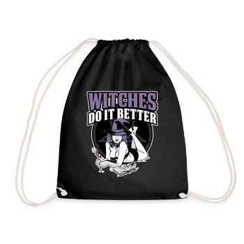 Witches Do It Better Wicca Gift - Drawstring Bag - black - Front