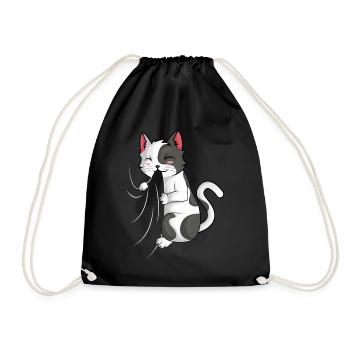 Chats Chaton Chat Amoureux Filles Enfants - Sac de sport léger - noir - Devant