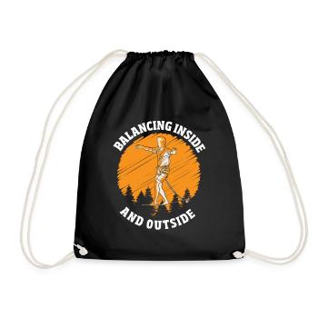 Balancing Inside and Outside Slackline Yoga Slack - Turnbeutel - Schwarz - Vorne