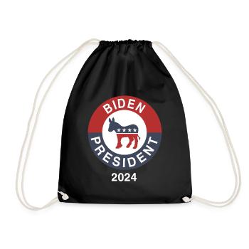 Biden For President 2024 - Drawstring Bag - black - Front