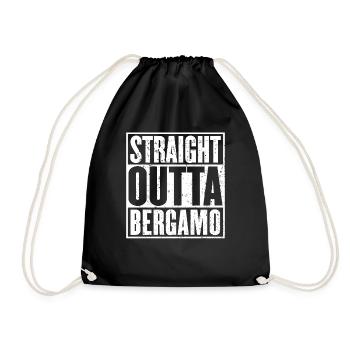 Gerade Outta Bergamo Vintage - Turnbeutel - Schwarz - Vorne