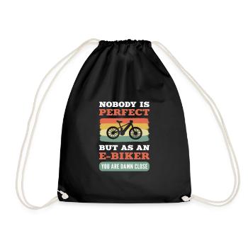 Noboby est parfait. Mais en tant que E-Biker, vous êtes foutu - Sac de sport léger - noir - Devant
