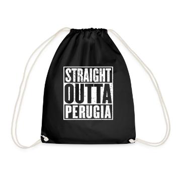 Straight Outta Perugia Vintage - Sac de sport léger - noir - Devant