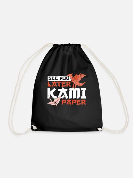 See You Later Kami Paper Origami Paper Folding - Turnbeutel - Schwarz