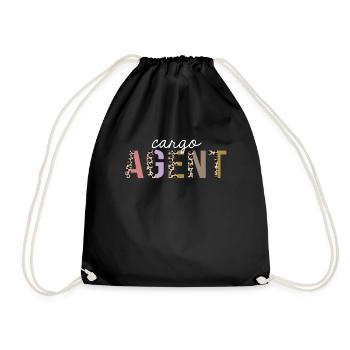 Agent cargo Leopard Print Drôle cadeau - Sac de sport léger - noir - Devant