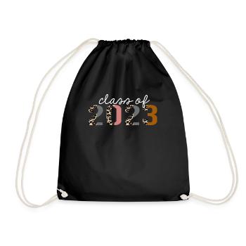 classe de 2023 cadeau drôle imprimé léopard - Sac de sport léger - noir - Devant