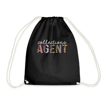 Cadeau drôle d'agent de collection imprimé léopard - Sac de sport léger - noir - Devant