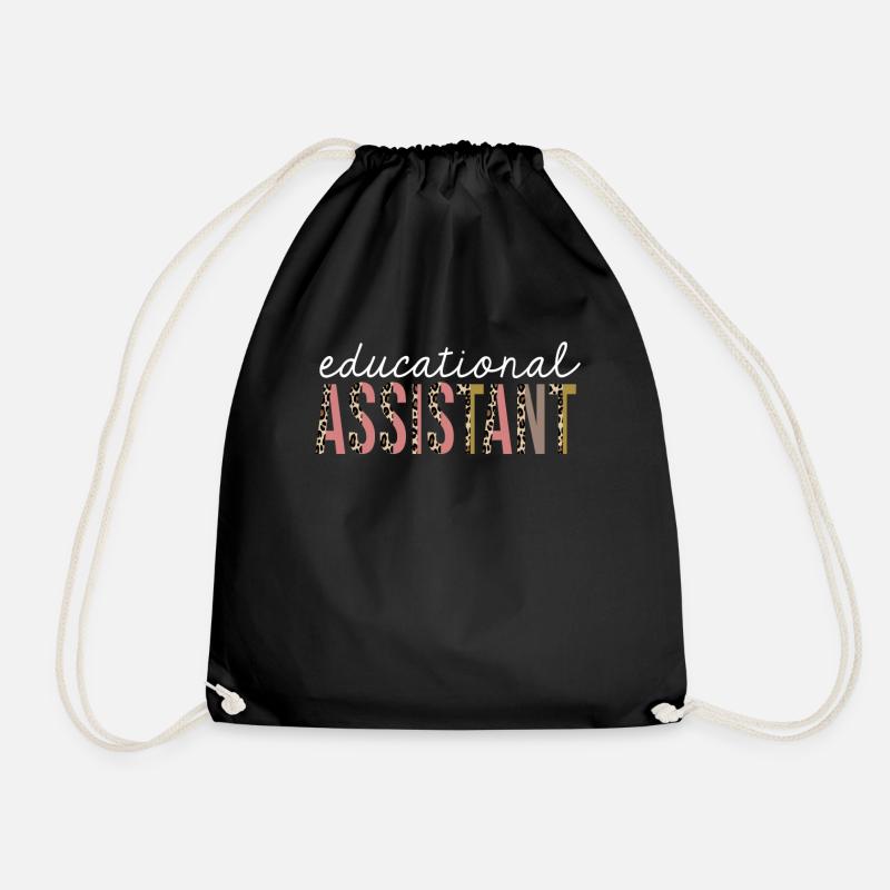 Pädagogischer Assistent Leopardenprint lustiges Geschenk - Turnbeutel - Schwarz
