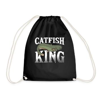Catfish King Catfish Fishing Fish Hunting - Turnbeutel - Schwarz - Vorne