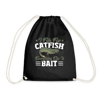 Je pêche le poisson-chat Tout le reste est un appât - Sac de sport léger - noir - Devant