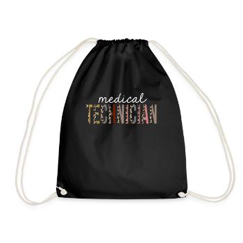 Technicien médical Leopard Print Drôle cadeau - Sac de sport léger - noir - Devant