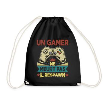 Un Gamer Ne Meurt Pas Il Respawn Cadeau Gamer - Sac de sport léger - noir - Devant
