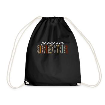 Programmdirektor Leopardenprint lustiges Geschenk - Turnbeutel - Schwarz - Vorne