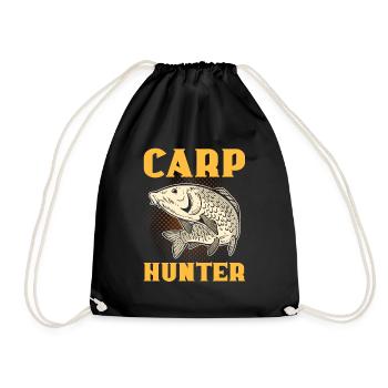 Carp Hunter Carp Fishing Fish Hunting - Drawstring Bag - black - Front