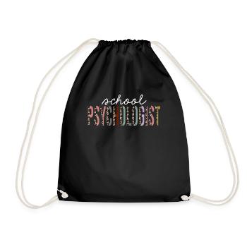 Psychologue scolaire Leopard Print Drôle cadeau - Sac de sport léger - noir - Devant