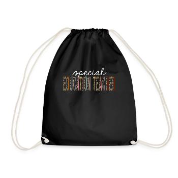 Enseignant en éducation spécialisée Leopard Print Drôle cadeau - Sac de sport léger - noir - Devant