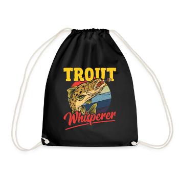 Trout Whisperer Trout Fishing Fish Hunting - Turnbeutel - Schwarz - Vorne