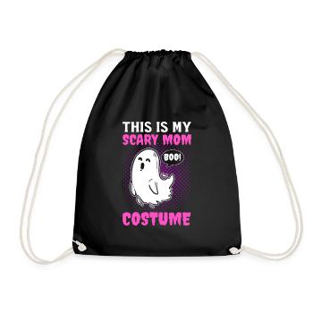 Halloween This Is My Scary Mom Costume Boo - Drawstring Bag - black - Front