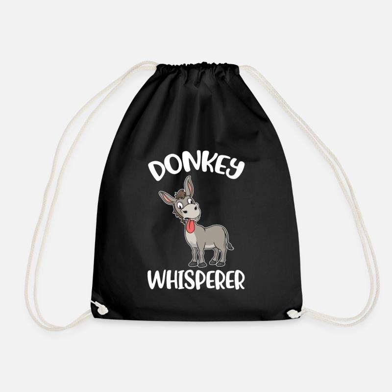 Donkey Whisperer Esel Geschenk - Turnbeutel - Schwarz