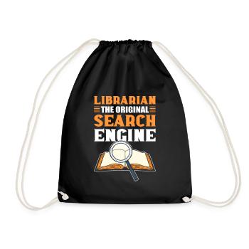 Librarian The Original Search Engine Book Lover - Turnbeutel - Schwarz - Vorne