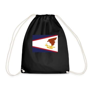 Official American Samoa Flag American Country - Drawstring Bag - black - Front