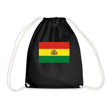 Drapeau officiel de la Bolivie Fierté du pays bolivien - Sac de sport léger - noir - Devant