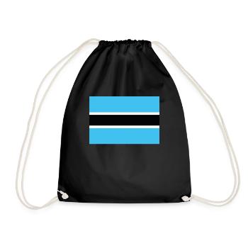 Drapeau officiel de la Bostwana Botswanan Country Pride - Sac de sport léger - noir - Devant