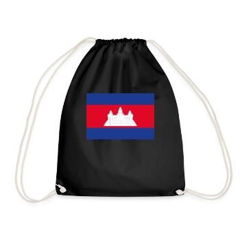 Drapeau officiel du Cambodge Cambodian Country Pride - Sac de sport léger - noir - Devant
