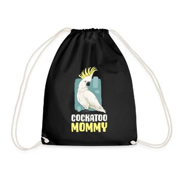 Cockatoo Mommy Vogel Geschenk - Turnbeutel - Schwarz - Vorne