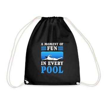 Un moment de plaisir dans chaque piscine d’eau de baignade - Sac de sport léger - noir - Devant