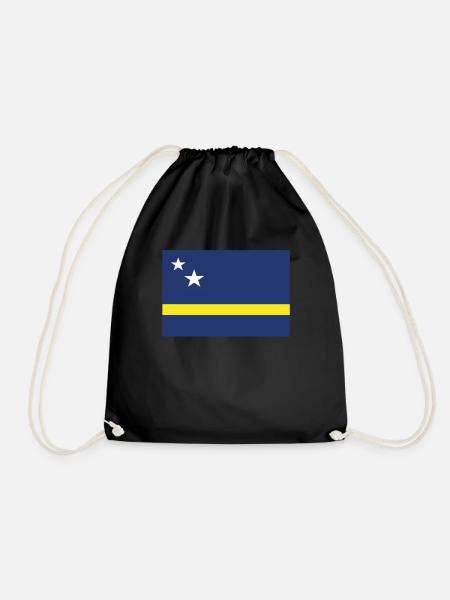 Offizielle Curacao Flagge Curaçao Country Pride - Turnbeutel - Schwarz