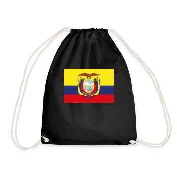 Drapeau officiel de l’Équateur Fierté du pays équatorien - Sac de sport léger - noir - Devant