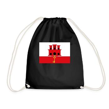 Drapeau officiel gibraltar Gibraltarian Country Pride - Sac de sport léger - noir - Devant