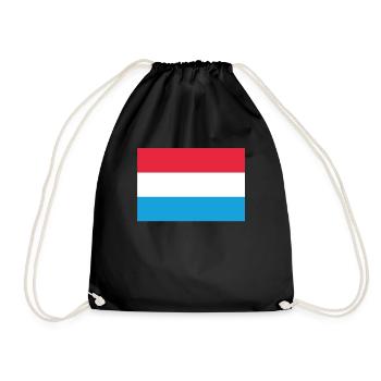 Official Luxembourg Flag Luxembourger - Drawstring Bag - black - Front