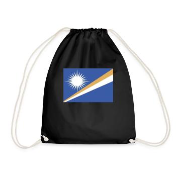 Official Marshall Islands Flag Islanders Country - Drawstring Bag - black - Front