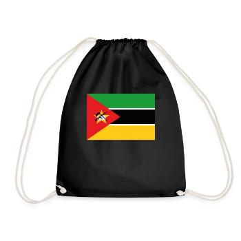 Official Mozambique Flag Mozambican Country Pride - Drawstring Bag - black - Front