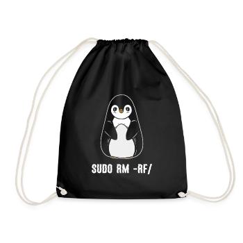 sudo rm rf / Linux Computer Programmer - Turnbeutel - Schwarz - Vorne