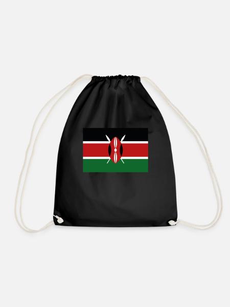 Offizielle Kenia-Flagge Kenyan Country Pride - Turnbeutel - Schwarz