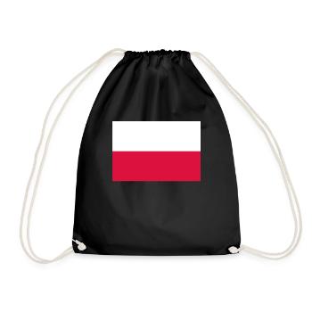 Drapeau officiel de la Pologne Fierté du pays polonais - Sac de sport léger - noir - Devant