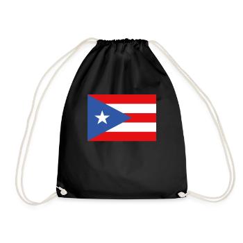 Official Puerto Flag Ricans Boricuas Country Pride - Drawstring Bag - black - Front